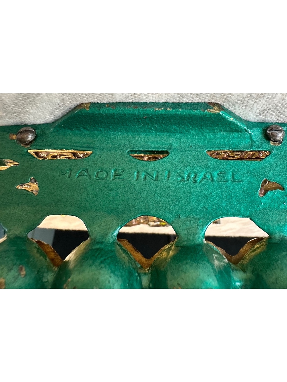 Vintage Israel Hanukkah Menorah Judaica Lions Judah 10 Commandments Jerusalem - Picture 13 of 15